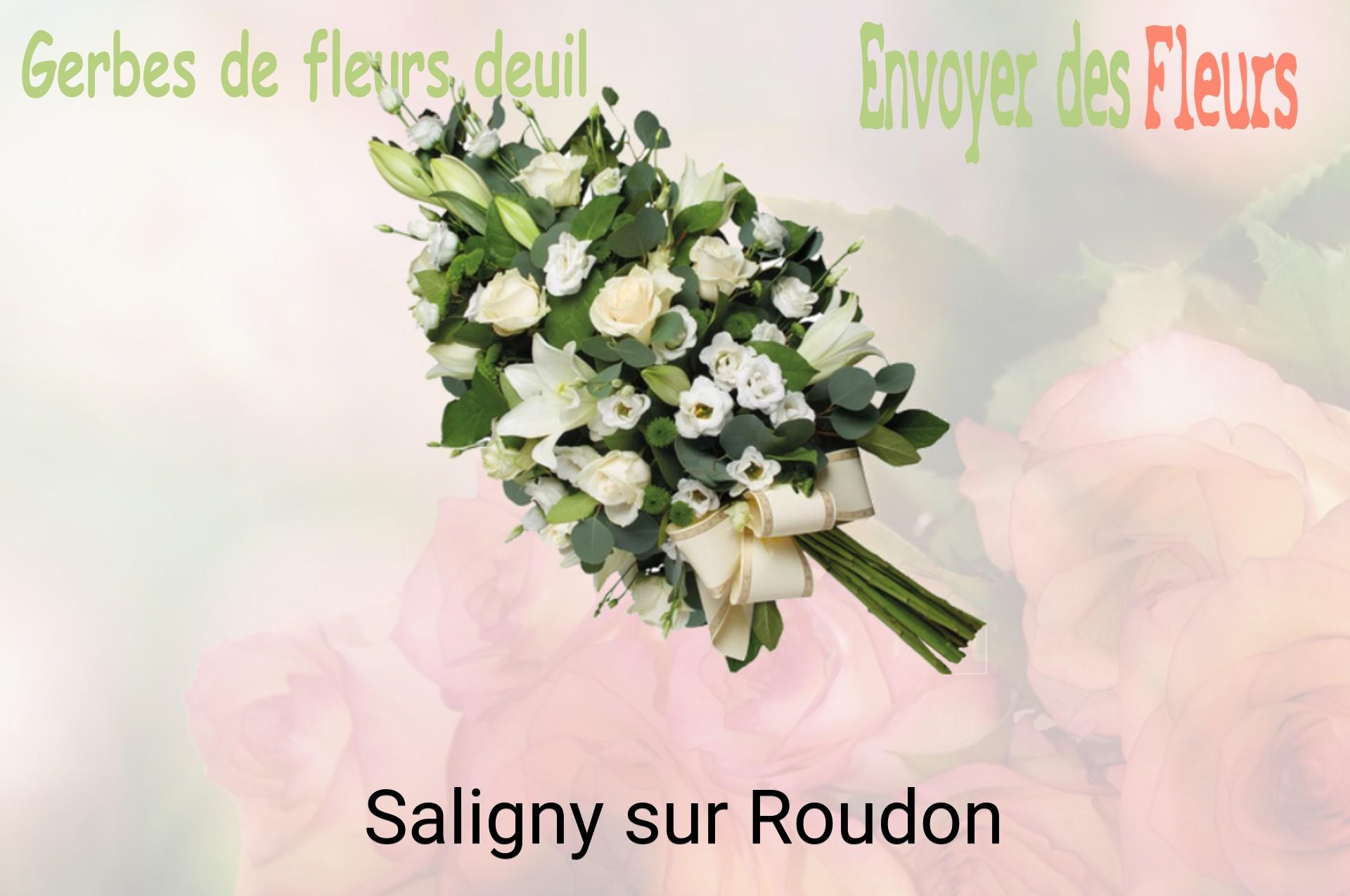 Gerbe de fleurs de deuil livrée à Saligny-sur-Roudon